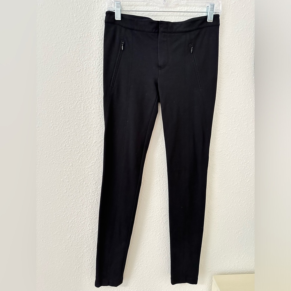 Vince Black Ponté Knit Skinny Pant Sz 4